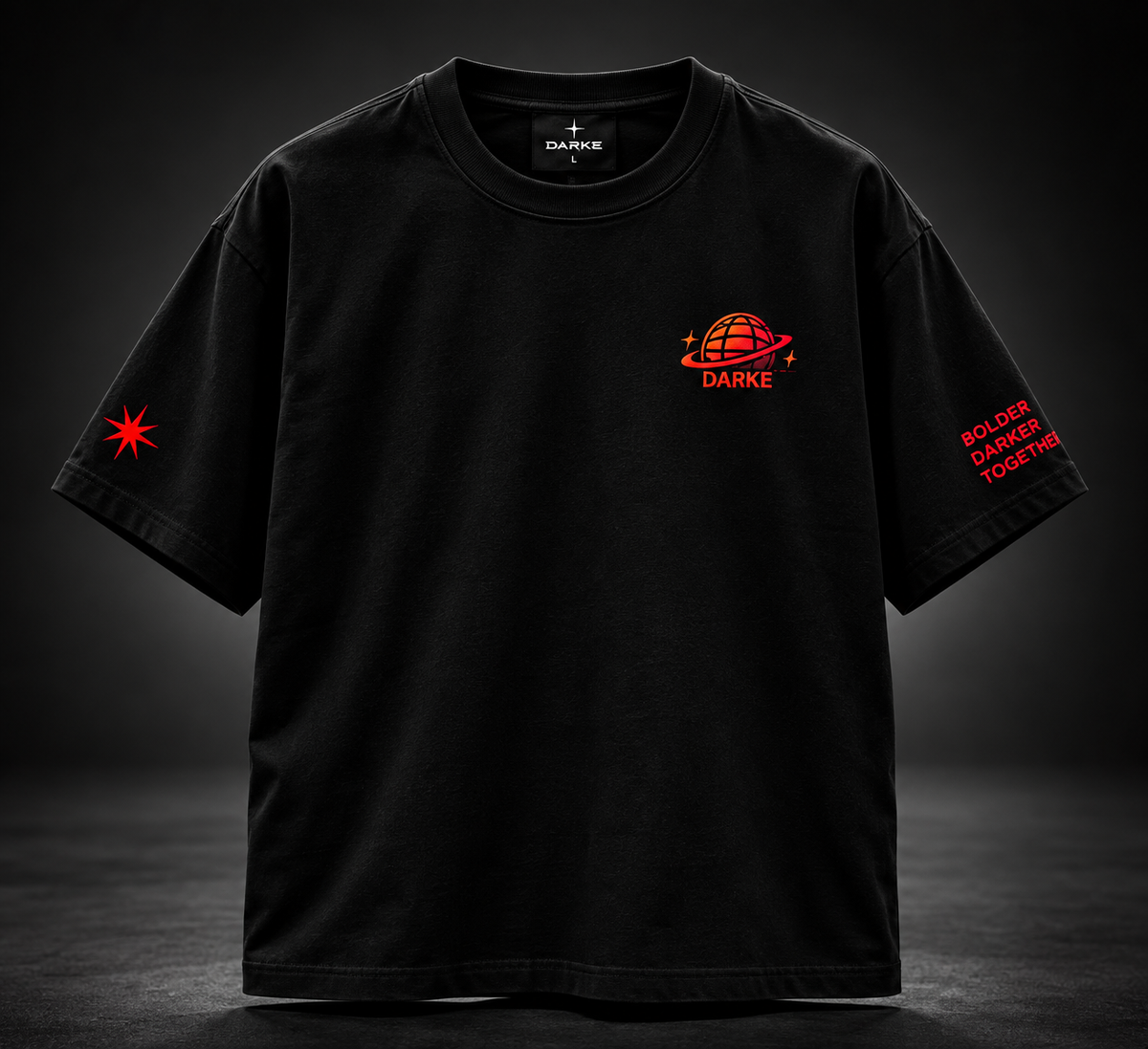 DARKE Time Is Running Out oversized T-shirt front product shot