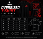 DARKE oversized T-shirt size chart