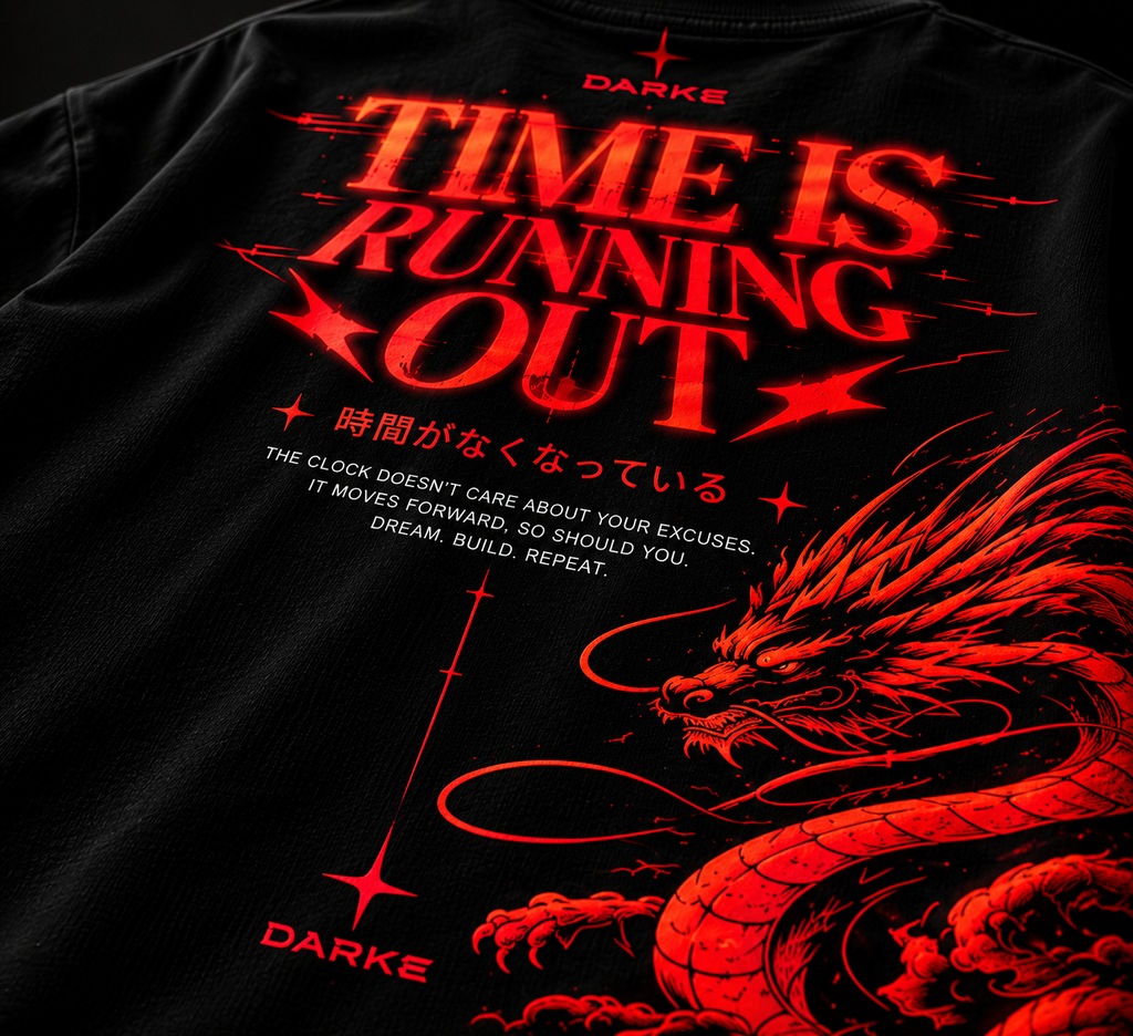DARKE back print close-up detail